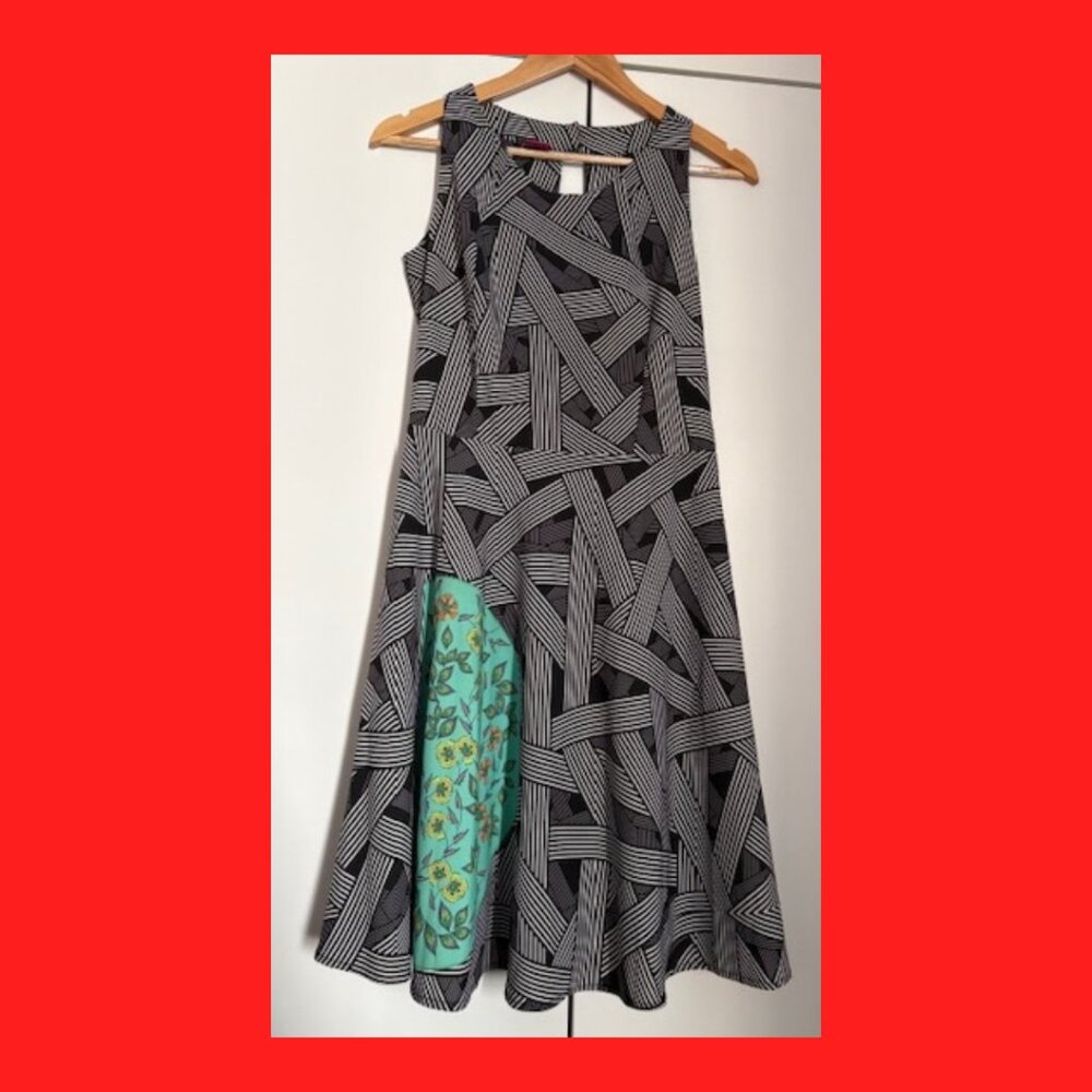 Save the Queen Black and White Cut-out Dress